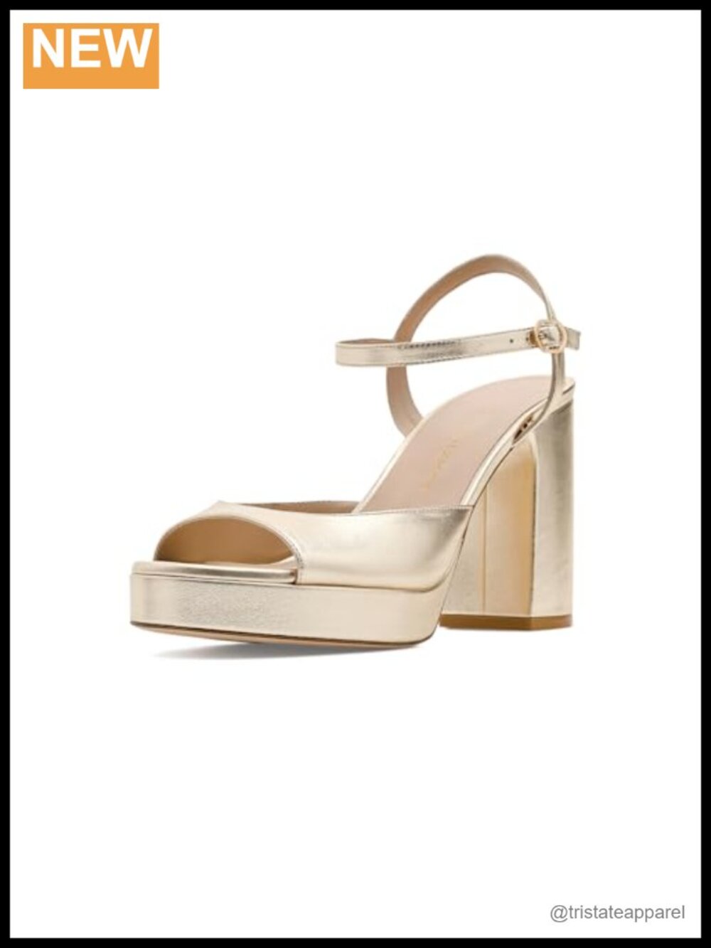 Stuart Weitzman Dayna II Platform Sandals Leather Ankle Strap Evening